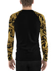 Black & Gold Ornate Men's Rash Guard