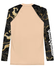 Black & Gold Marble Men's Rash Guard