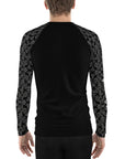 Black Brocade Men's Rash Guard