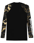 Black & Gold Marble Men's Rash Guard