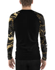 Black & Gold Marble Men's Rash Guard