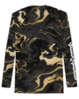 Black & Gold Marble Men's Rash Guard