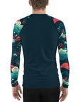 Crimson Waves Men's Rash Guard