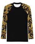 Black & Gold Ornate Men's Rash Guard