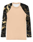 Black & Gold Marble Men's Rash Guard