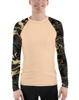 Black & Gold Marble Men's Rash Guard