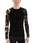 Black & Gold Marble Men's Rash Guard