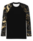 Black & Gold Marble Men's Rash Guard