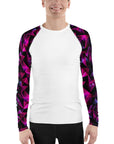 Geometric Magenta Men's Rash Guard