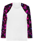 Geometric Magenta Men's Rash Guard