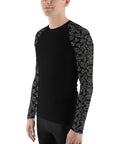 Black Brocade Men's Rash Guard