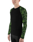 Geometric Green Men's Rash Guard