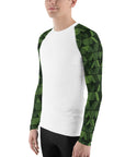 Geometric Green Men's Rash Guard