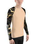 Black & Gold Marble Men's Rash Guard