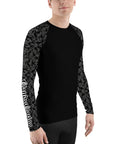 Black Brocade Men's Rash Guard