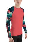 Crimson Waves Men's Rash Guard