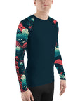 Crimson Waves Men's Rash Guard