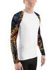 Elegant Floral Men's Rash Guard