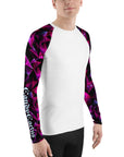 Geometric Magenta Men's Rash Guard