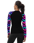 Serrated Synthwave Women's Rash Guard