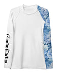 Blue Floral Women's Rash Guard