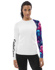 Psychedelic Skulls Women's Rash Guard