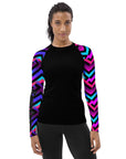 Serrated Synthwave Women's Rash Guard