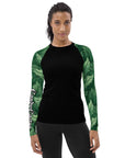 Green Feathers Women's Rash Guard