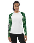 Green Feathers Women's Rash Guard