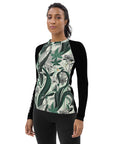 Emerald Floral Women's Rash Guard