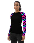 Serrated Synthwave Women's Rash Guard