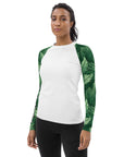 Green Feathers Women's Rash Guard