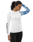 Blue Floral Women's Rash Guard