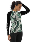 Emerald Floral Women's Rash Guard