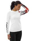 Red Magewave Women's Black Rash Guard