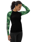 Green Feathers Women's Rash Guard