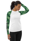 Green Feathers Women's Rash Guard