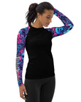 Psychedelic Skulls Women's Rash Guard