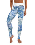 Blue Roses Floral Pattern Leggings