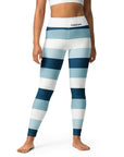 Blue Striped Leggings