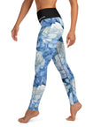 Blue Roses Floral Pattern Leggings