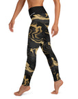 Black & Gold Marble Leggings