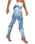 Blue Roses Floral Pattern Leggings