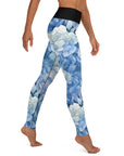 Blue Roses Floral Pattern Leggings