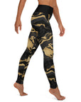 Black & Gold Marble Leggings