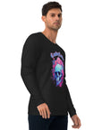 Psychedelic Skull Long Sleeve Fitted Crew